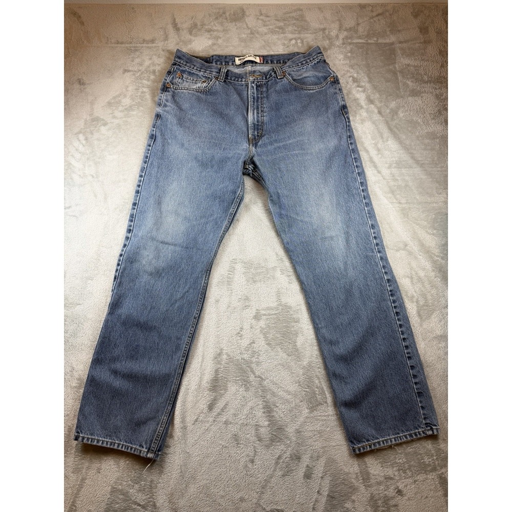Levis 505 Jeans Men's 36x32 Blue Denim Regular Fit‎ Straight Leg (35x32)